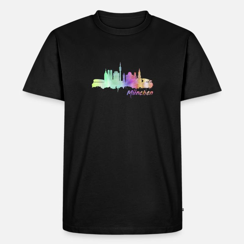 münchen - Männer Premium Bio T-Shirt - Schwarz