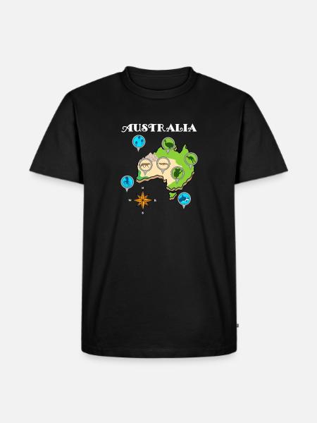 Australia - Men's Premium Organic T-Shirt - black