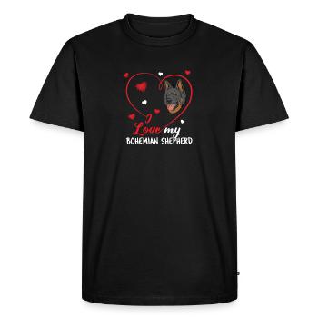 Berger de Bohême - T-shirt Premium bio Homme - noir - Devant - Nico (187cm)