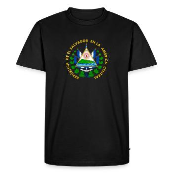 Drapeau du Salvador El Salvador emblème Design - T-shirt Premium bio Homme - noir - Devant - Nico (187cm)