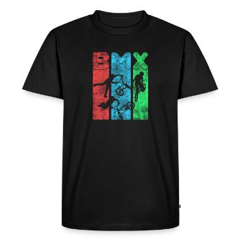 BMX - T-shirt Premium bio Homme - noir - Devant - Nico (187cm)