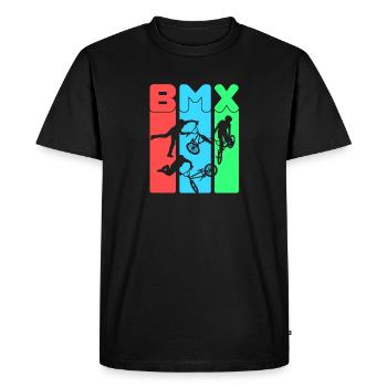 BMX - T-shirt Premium bio Homme - noir - Devant - Nico (187cm)