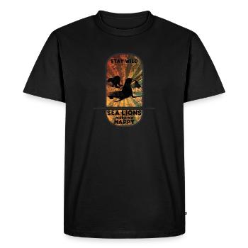 otarie - T-shirt Premium bio Homme - noir - Devant - Nico (187cm)