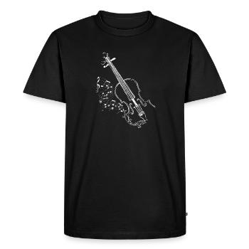 Beau style vintage violon design pour la musique - T-shirt Premium bio Homme - noir - Devant - Nico (187cm)