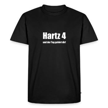 Hartz 4 - T-shirt Premium bio Homme - noir - Devant - Nico (187cm)