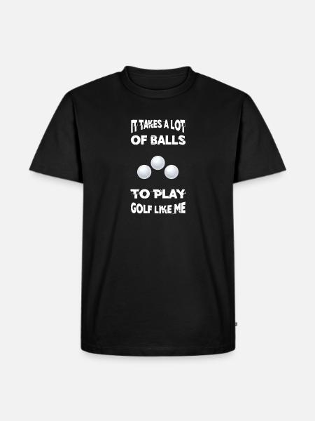 Golf Balls - Men's Premium Organic T-Shirt - black