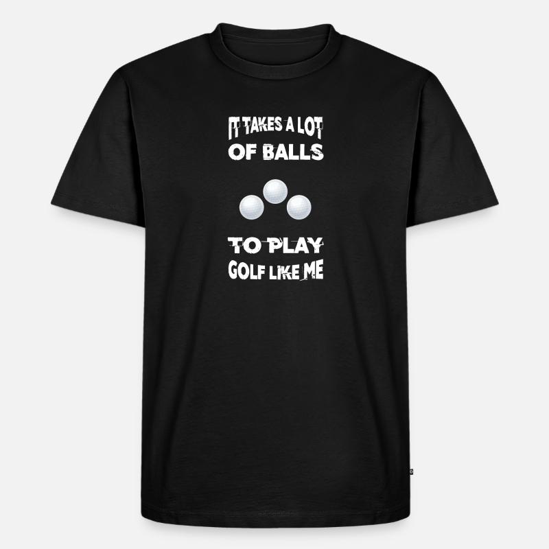 Balles de golf - T-shirt Premium bio Homme - noir