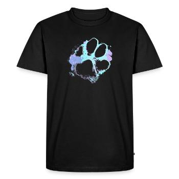 Fun Paw Design Dog Lover Gift For Dog Fans Dog - Men's Premium Organic T-Shirt - black - Front - Nico (187cm)