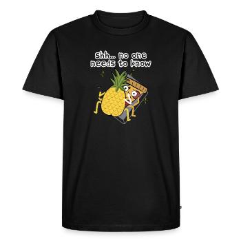 Funny Joke Ananas Pizza Cadeau Produit Pizza - T-shirt Premium bio Homme - noir - Devant - Nico (187cm)