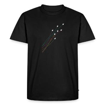 Pilote Coloré Flying Jets Avions Avions - T-shirt Premium bio Homme - noir - Devant - Nico (187cm)