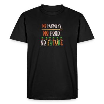No Farmers - No Food - No Future - Men's Premium Organic T-Shirt - black - Front - Nico (187cm)