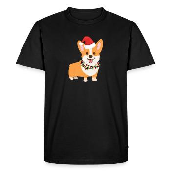 Noël Pembroke Welsh Corgi - T-shirt Premium bio Homme - noir - Devant - Nico (187cm)