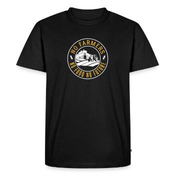 Pas d'agriculteurs - Pas de nourriture - Pas d'avenir - T-shirt Premium bio Homme - noir - Devant - Nico (187cm)