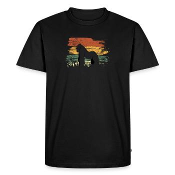 Cadeau gorille grincheux Silverback amoureux des animaux, années 70 - T-shirt Premium bio Homme - noir - Devant - Nico (187cm)