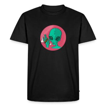 Fumer piqûre étrangère - T-shirt Premium bio Homme - noir - Devant - Nico (187cm)