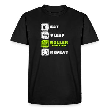 roller coaster - Men's Premium Organic T-Shirt - black - Front - Nico (187cm)