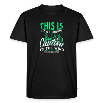 roller coaster - Men's Premium Organic T-Shirt - black - Front - Nico (187cm)
