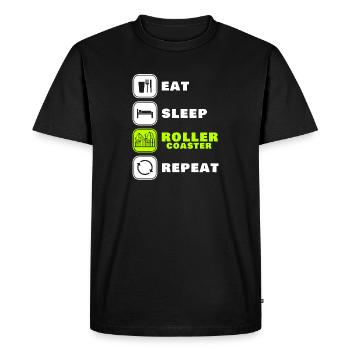 roller coaster - Men's Premium Organic T-Shirt - black - Front - Nico (187cm)