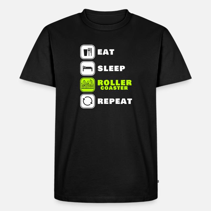 Achterbahn - Männer Premium Bio T-Shirt - Schwarz