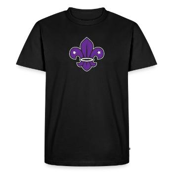 Scout logo scout scouting member supporter - Men's Premium Organic T-Shirt - black - Front - Nico (187cm)