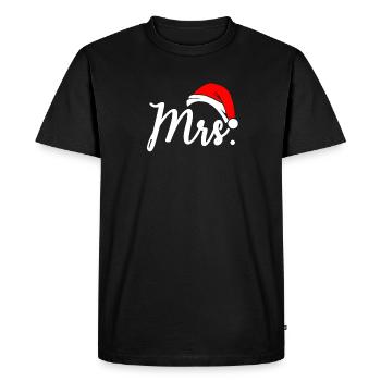 Mme Partnerlook Couples Couples Couple marié Cadeau - T-shirt Premium bio Homme - noir - Devant - Nico (187cm)