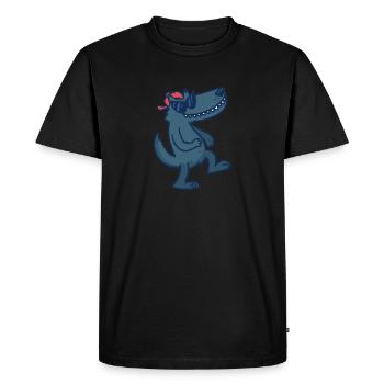 Night Dawg - chien de loup de nuit chien - T-shirt Premium bio Homme - noir - Devant - Nico (187cm)