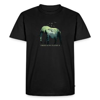 There is no Planet B - Environmental Protection Climate Protection - Men's Premium Organic T-Shirt - black - Front - Nico (187cm)