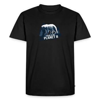 There is no Planet B - Environmental Protection Climate Protection - Men's Premium Organic T-Shirt - black - Front - Nico (187cm)