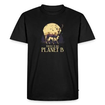 There is no Planet B - Environmental Protection Climate Protection - Men's Premium Organic T-Shirt - black - Front - Nico (187cm)