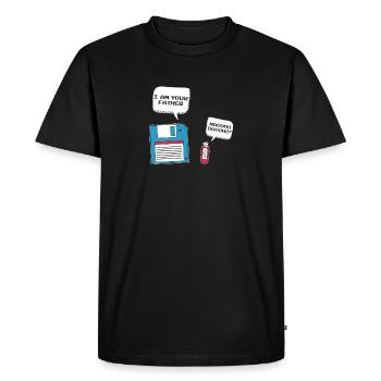 I Am Your Father Lustiger USB Floppy Disk Spruch - Männer Premium Bio T-Shirt - Schwarz - Vorne - Nico (187cm)
