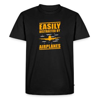 avion - T-shirt Premium bio Homme - noir - Devant - Nico (187cm)