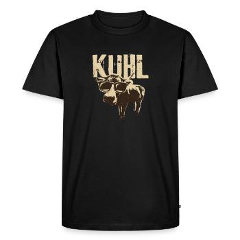 Les vaches offrent un cadeau à Kuhl comme à Muhviestar - T-shirt Premium bio Homme - noir - Devant - Nico (187cm)