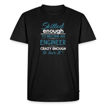 Engineer - Men's Premium Organic T-Shirt - black - Front - Nico (187cm)