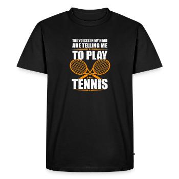 tennis - T-shirt Premium bio Homme - noir - Devant - Nico (187cm)