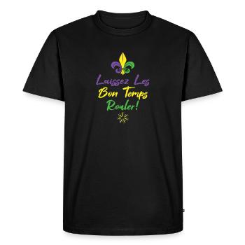 Laissez les bon temps rouler party mardi gras - T-shirt Premium bio Homme - noir - Devant - Nico (187cm)