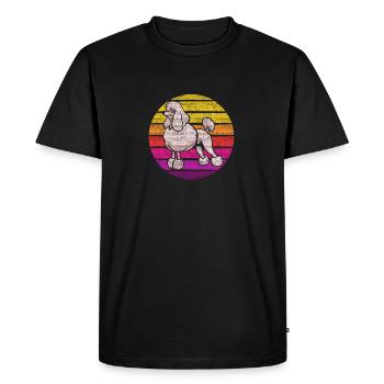 caniche - T-shirt Premium bio Homme - noir - Devant - Nico (187cm)