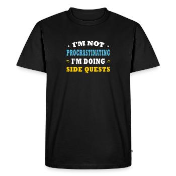 I'm Not Procrastinating I'm Doing Side Quests - T-shirt Premium bio Homme - noir - Devant - Nico (187cm)