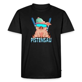 pistensau - T-shirt Premium bio Homme - noir - Devant - Nico (187cm)