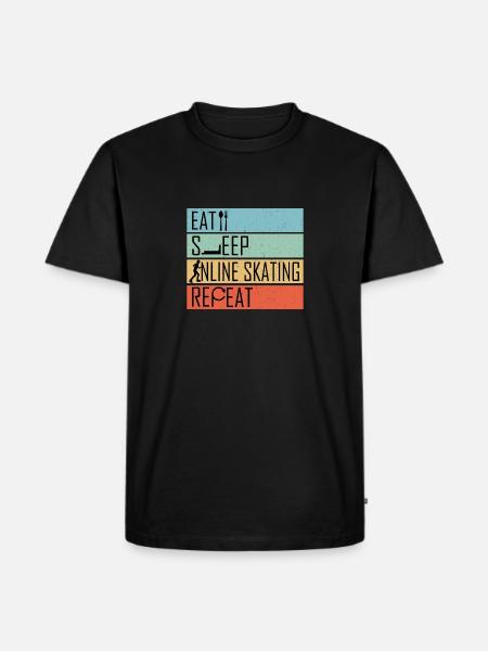 inline skates inlineskater - Männer Premium Bio T-Shirt - Schwarz