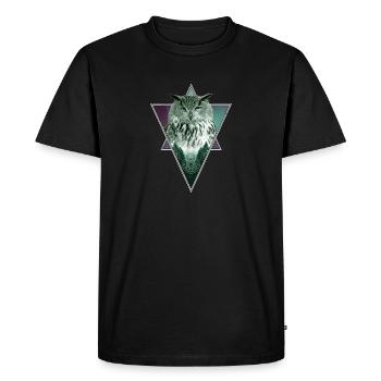 hibou animal nature animale et amateur de plein air - T-shirt Premium bio Homme - noir - Devant - Nico (187cm)