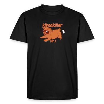 Idée cadeau chien pour les amoureux des chiots - T-shirt Premium bio Homme - noir - Devant - Nico (187cm)