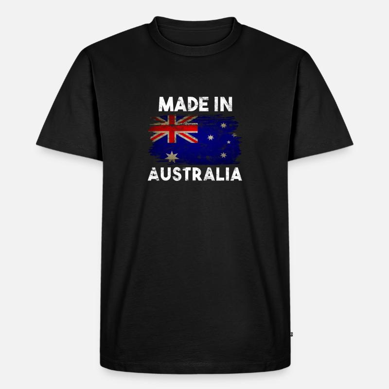 Australien - Männer Premium Bio T-Shirt - Schwarz