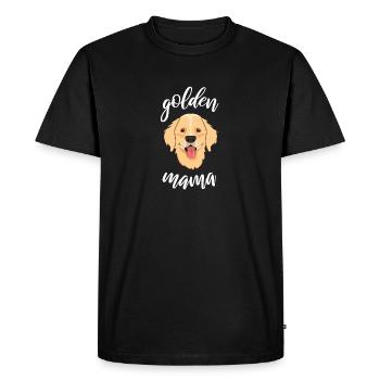 Golden Mama Golden Retriever - Men's Premium Organic T-Shirt - black - Front - Nico (187cm)