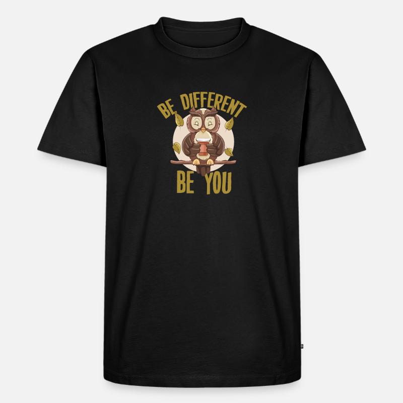 Be Different Be YOU - Männer Premium Bio T-Shirt - Schwarz