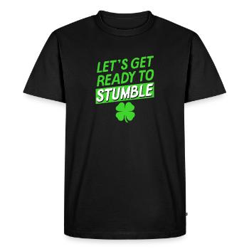 St Patricks day Stumble - Men's Premium Organic T-Shirt - black - Front - Nico (187cm)