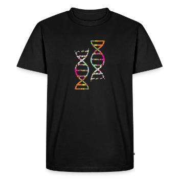 DNA molecule biologist or a geneticist gift - Men's Premium Organic T-Shirt - black - Front - Nico (187cm)