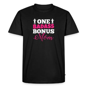 One Badass Bonus Mom Stepmom Shirt - T-shirt Premium bio Homme - noir - Devant - Nico (187cm)
