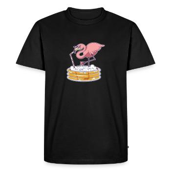 Flamingo Pink Beer Drinking Straw Party - T-shirt Premium bio Homme - noir - Devant - Nico (187cm)