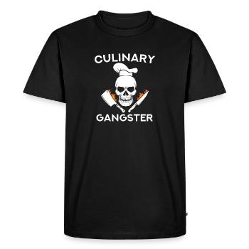 Chemise culinaire gangster chefs et cuisiniers - T-shirt Premium bio Homme - noir - Devant - Nico (187cm)