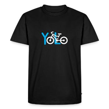 YOLO bike logo - Men's Premium Organic T-Shirt - black - Front - Nico (187cm)